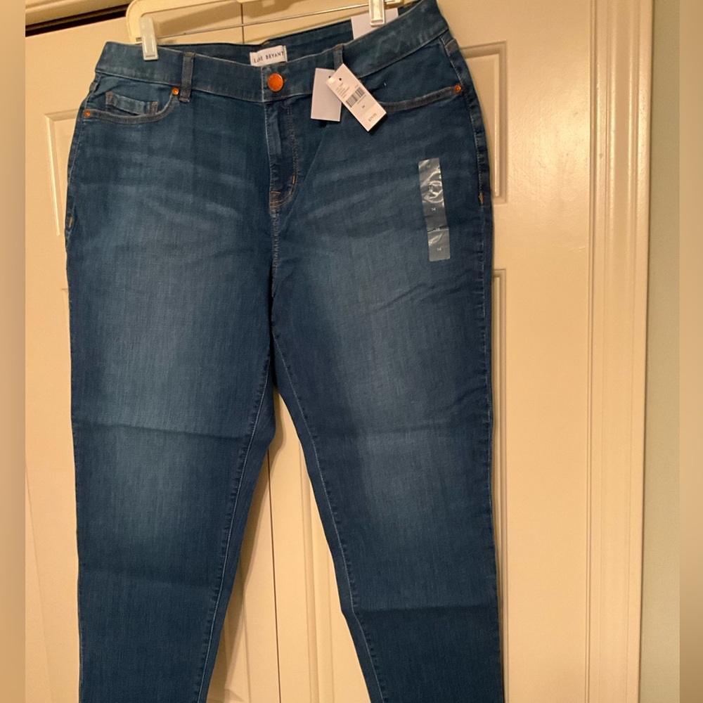 Perfect fit boyfriend jeans, Lane Bryant, dark wash